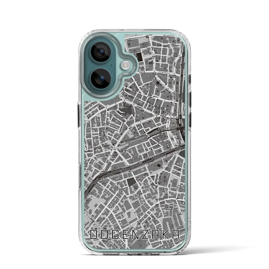 【道玄坂（東京都）】地図柄iPhoneケース（MagSafeタイプ）モノトーン・iPhone 16 Pro 用