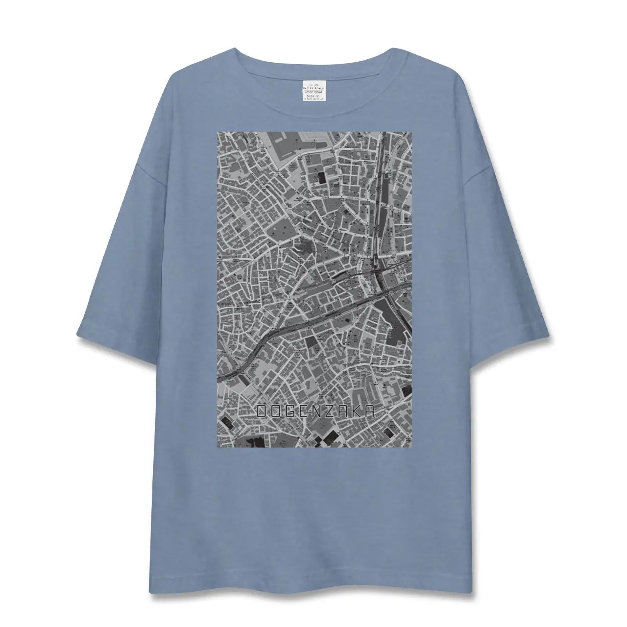 【道玄坂（東京都）】地図柄ビッグシルエットTシャツ