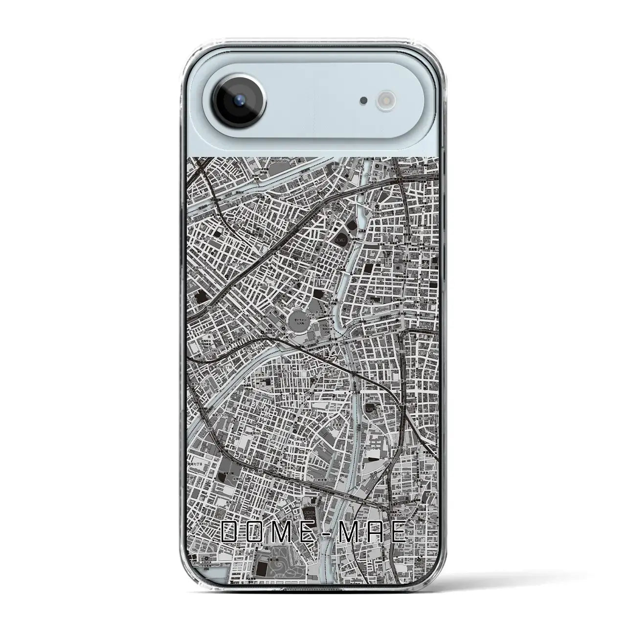 【ドーム前（大阪府）】地図柄iPhoneケース（クリアタイプ）