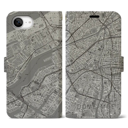 【ドーム前（大阪府）】地図柄iPhoneケース（手帳タイプ）