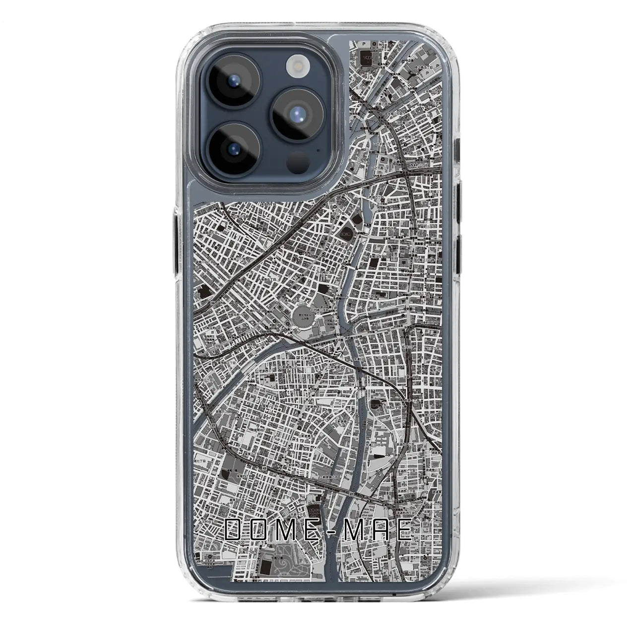 【ドーム前（大阪府）】地図柄iPhoneケース（MagSafeタイプ）