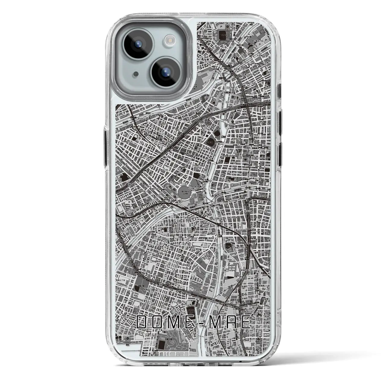 【ドーム前（大阪府）】地図柄iPhoneケース（MagSafeタイプ）