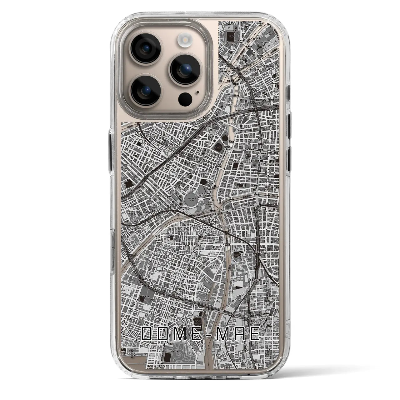 【ドーム前（大阪府）】地図柄iPhoneケース（MagSafeタイプ）