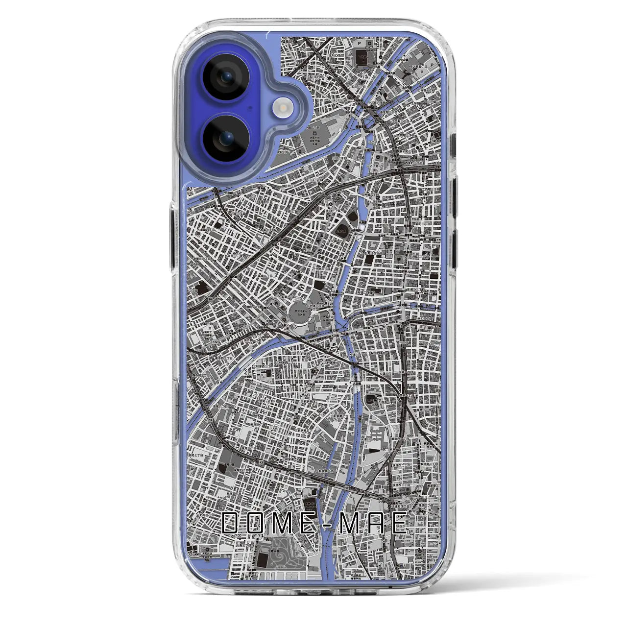 【ドーム前（大阪府）】地図柄iPhoneケース（MagSafeタイプ）