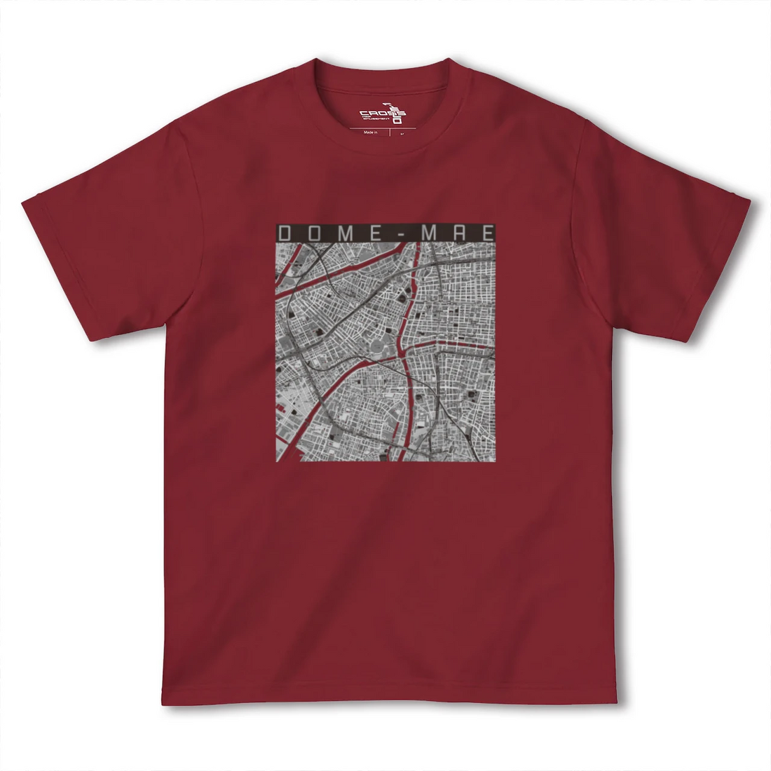 【ドーム前(大阪府)】地図柄ヘビーウェイトTシャツ