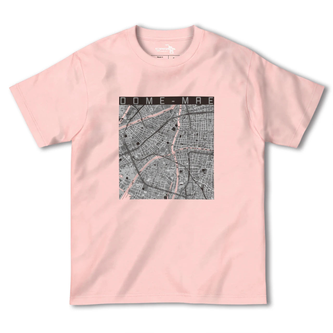 【ドーム前（大阪府）】地図柄ヘビーウェイトTシャツ