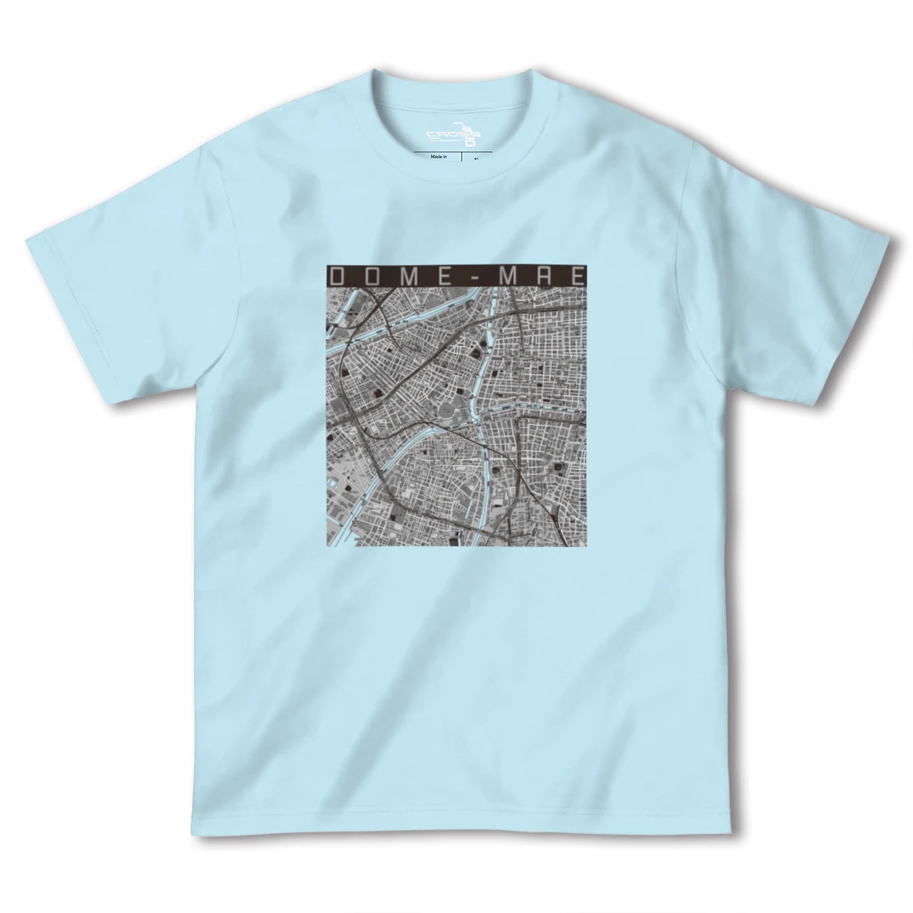 【ドーム前（大阪府）】地図柄ヘビーウェイトTシャツ