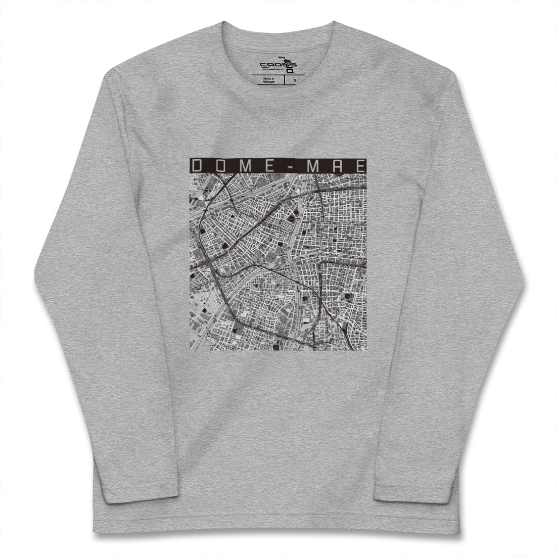 【ドーム前(大阪府)】地図柄ロングスリーブTシャツ