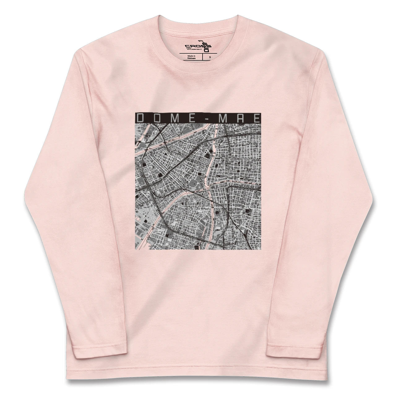 【ドーム前（大阪府）】地図柄ロングスリーブTシャツ