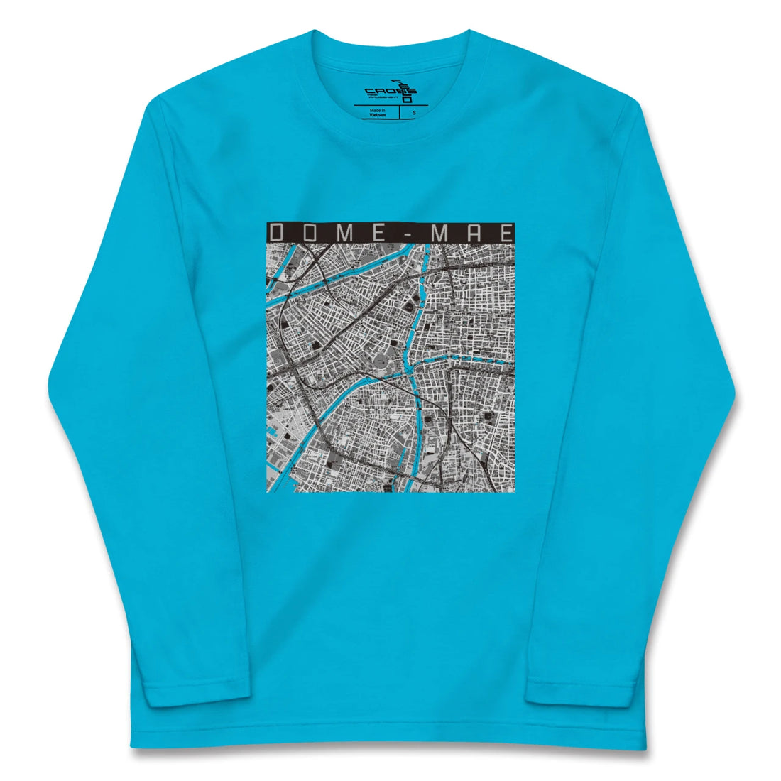 【ドーム前(大阪府)】地図柄ロングスリーブTシャツ