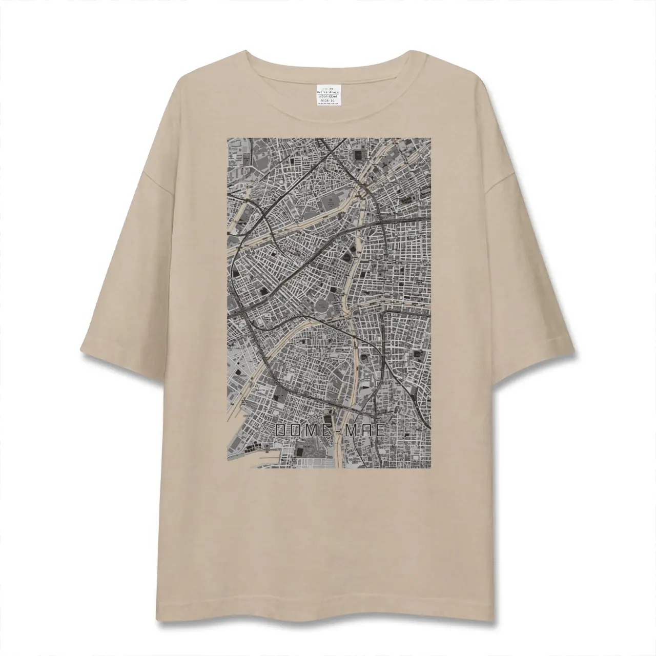 【ドーム前（大阪府）】地図柄ビッグシルエットTシャツ