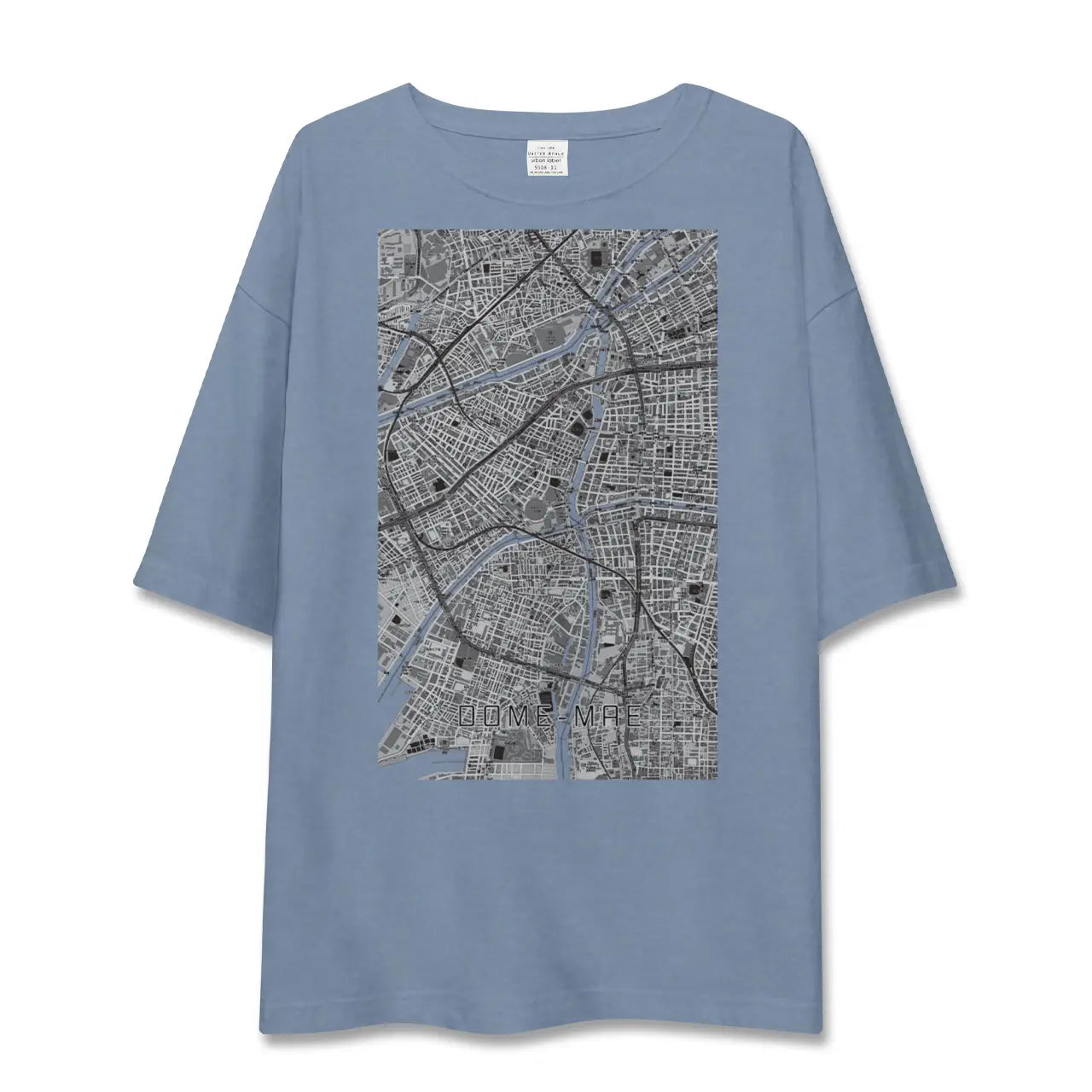 【ドーム前（大阪府）】地図柄ビッグシルエットTシャツ