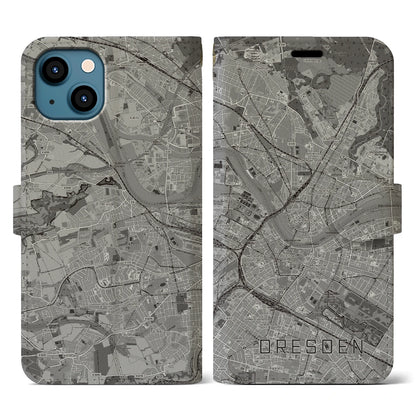 【ドレスデン（ドイツ）】地図柄iPhoneケース（手帳タイプ）