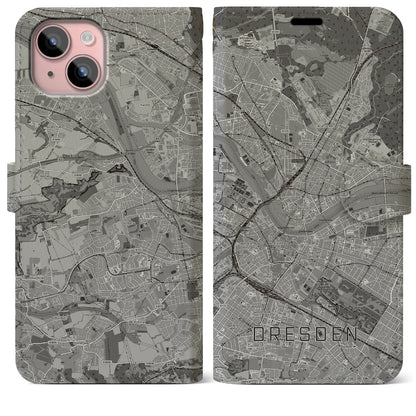 【ドレスデン（ドイツ）】地図柄iPhoneケース（手帳タイプ）