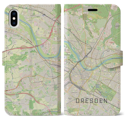 【ドレスデン（ドイツ）】地図柄iPhoneケース（手帳タイプ）