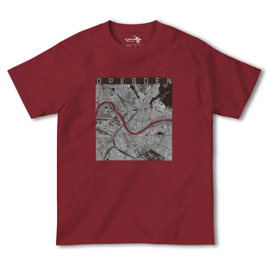 【ドレスデン(ドイツ)】地図柄ヘビーウェイトTシャツ