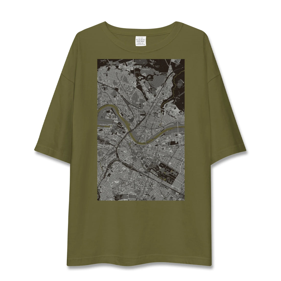 【ドレスデン(ドイツ)】地図柄ビッグシルエットTシャツ