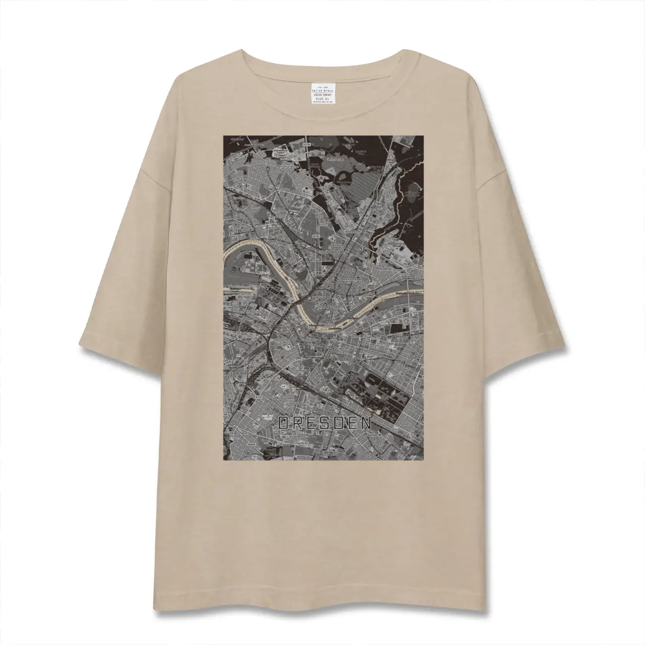 【ドレスデン（ドイツ）】地図柄ビッグシルエットTシャツ