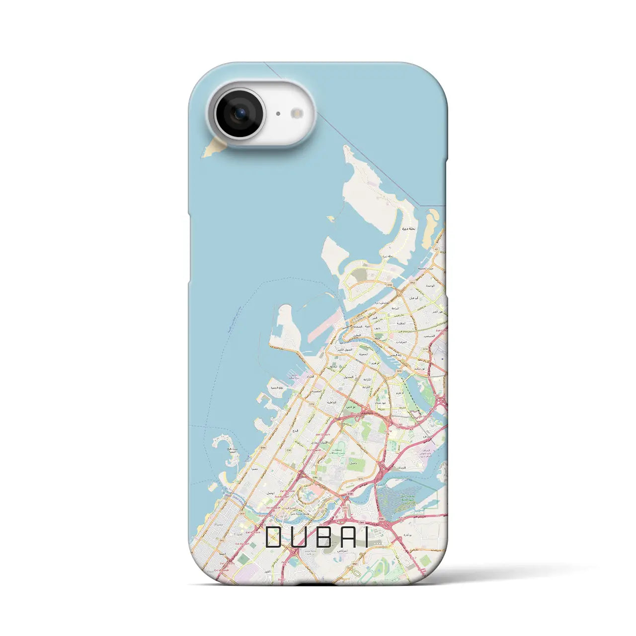 【ドバイ（アラブ首長国連邦）】地図柄iPhoneケース（バックカバータイプ）