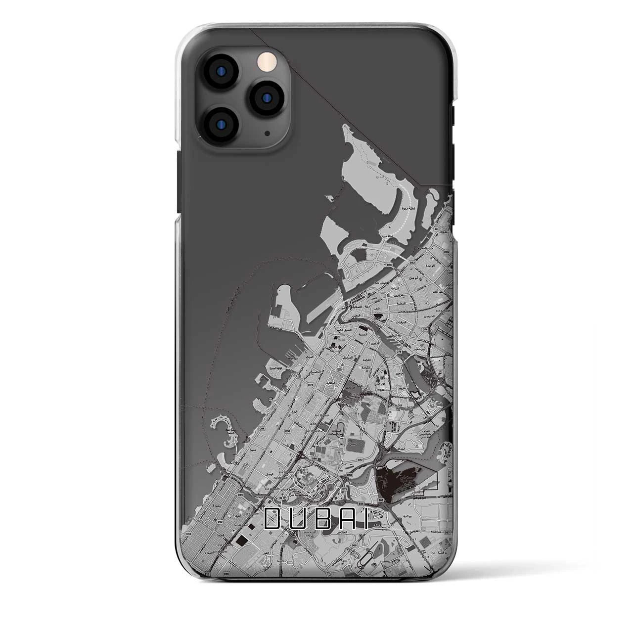 【ドバイ（アラブ首長国連邦）】地図柄iPhoneケース（クリアタイプ）