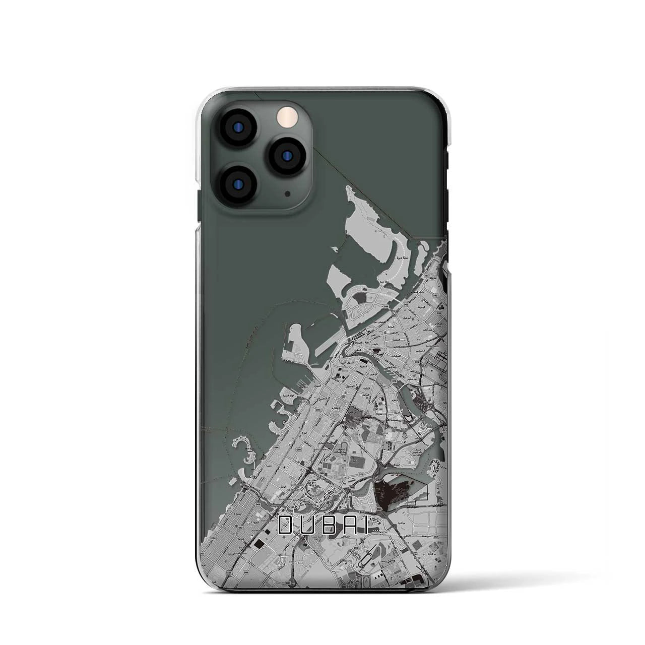 【ドバイ（アラブ首長国連邦）】地図柄iPhoneケース（クリアタイプ）