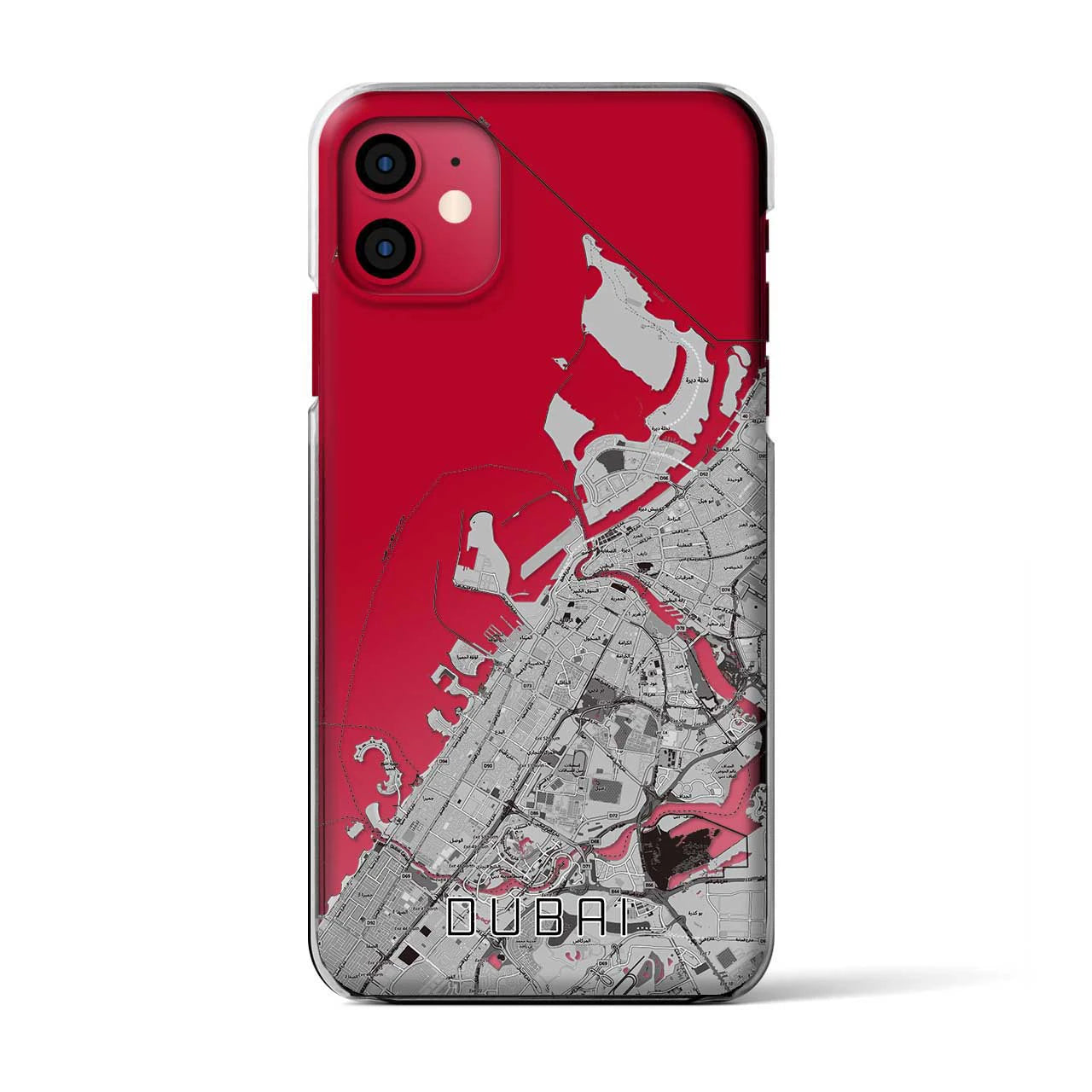 【ドバイ（アラブ首長国連邦）】地図柄iPhoneケース（クリアタイプ）