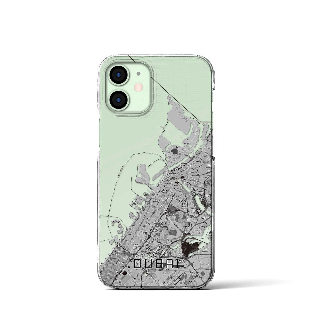 【ドバイ（アラブ首長国連邦）】地図柄iPhoneケース（クリアタイプ）