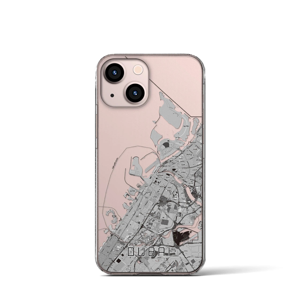 【ドバイ（アラブ首長国連邦）】地図柄iPhoneケース（クリアタイプ）