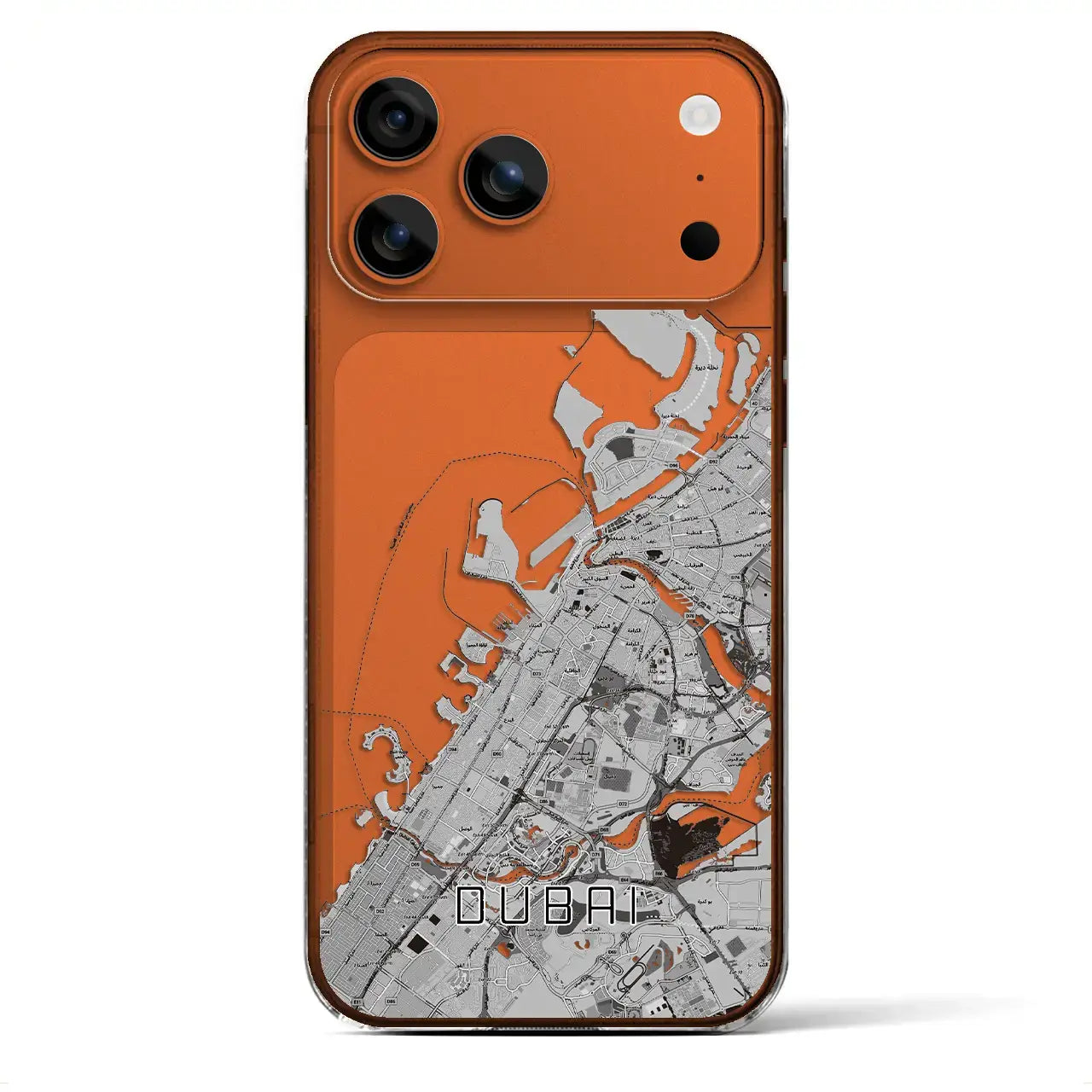 【ドバイ（アラブ首長国連邦）】地図柄iPhoneケース（クリアタイプ）