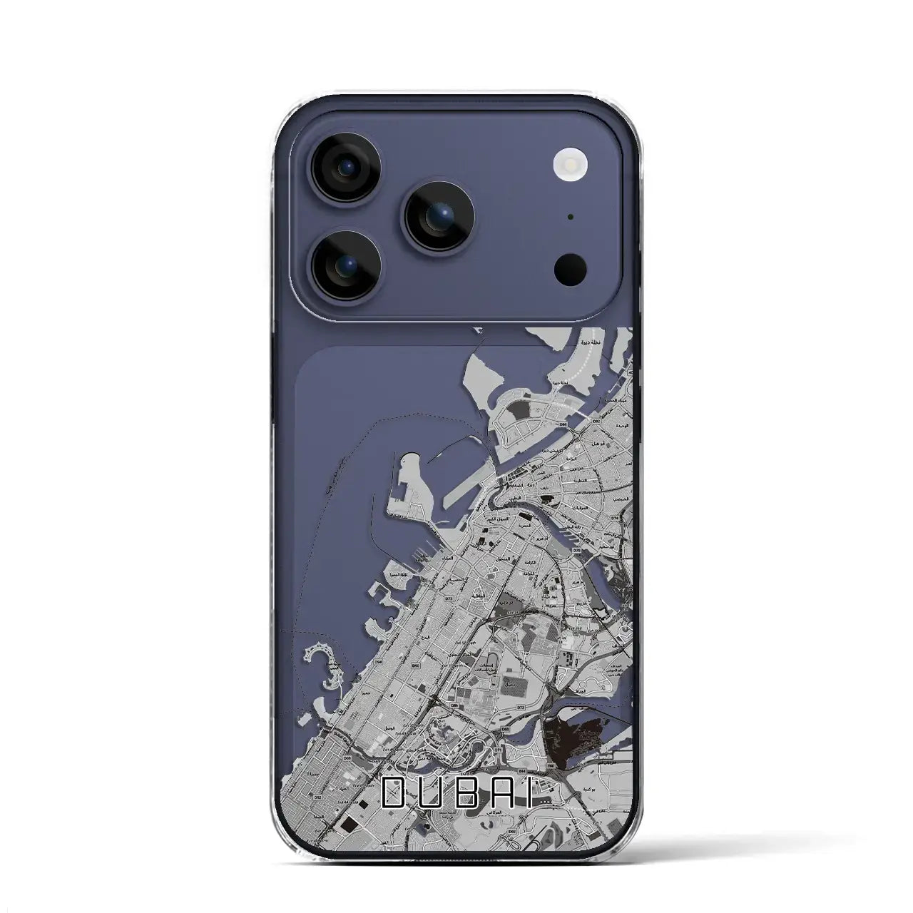 【ドバイ（アラブ首長国連邦）】地図柄iPhoneケース（クリアタイプ）