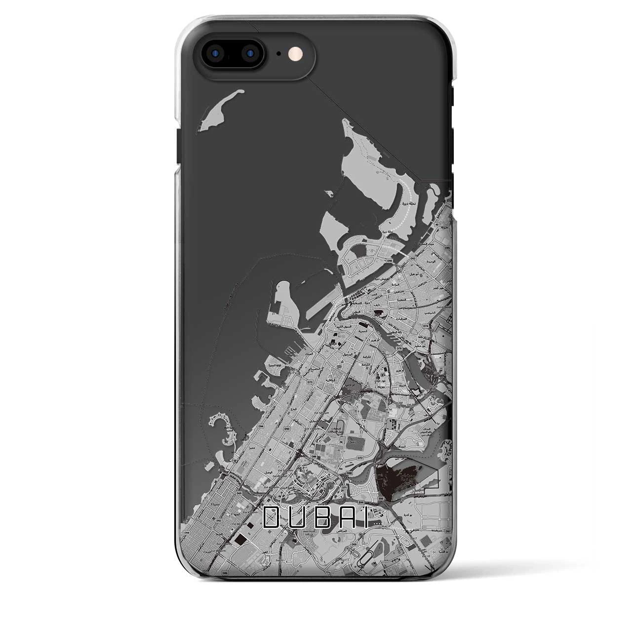【ドバイ（アラブ首長国連邦）】地図柄iPhoneケース（クリアタイプ）