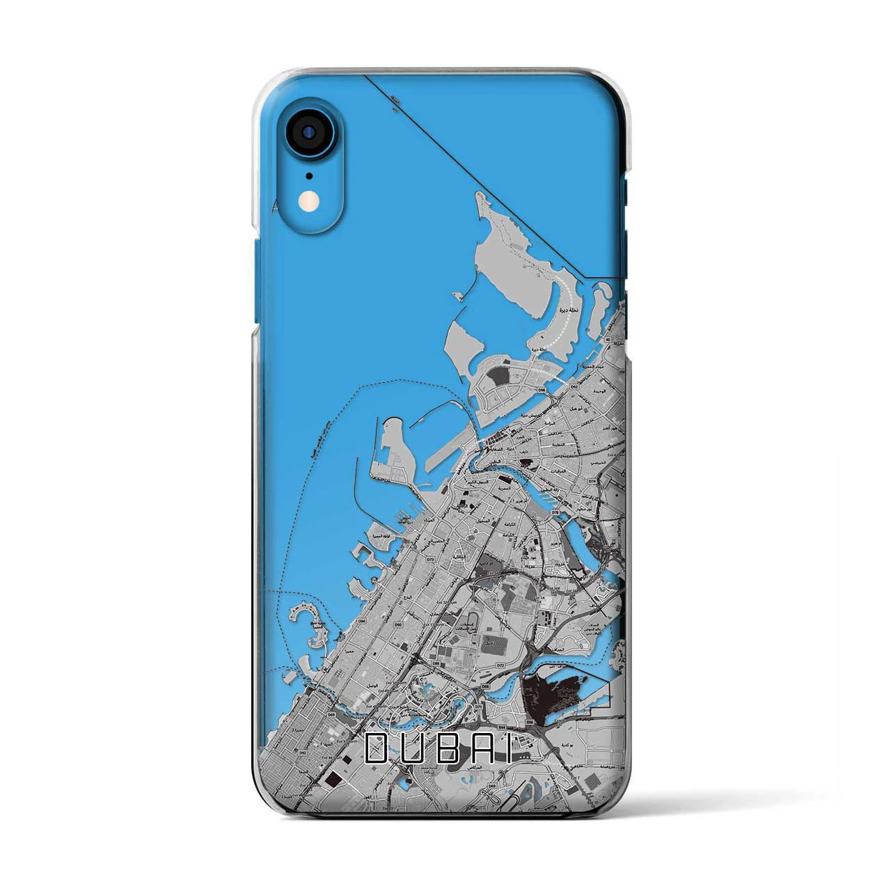【ドバイ（アラブ首長国連邦）】地図柄iPhoneケース（クリアタイプ）