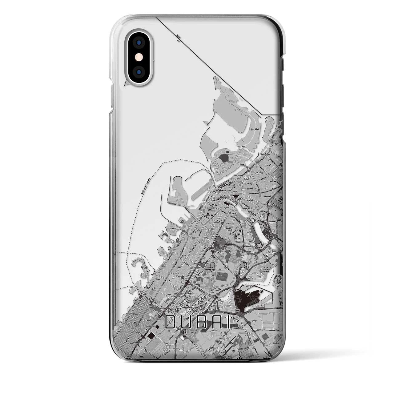 【ドバイ（アラブ首長国連邦）】地図柄iPhoneケース（クリアタイプ）