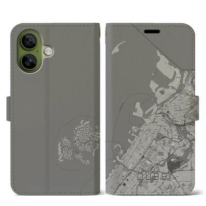 【ドバイ（アラブ首長国連邦）】地図柄iPhoneケース（手帳タイプ）