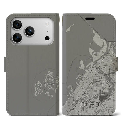 【ドバイ（アラブ首長国連邦）】地図柄iPhoneケース（手帳タイプ）