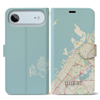 【ドバイ（アラブ首長国連邦）】地図柄iPhoneケース（手帳タイプ）