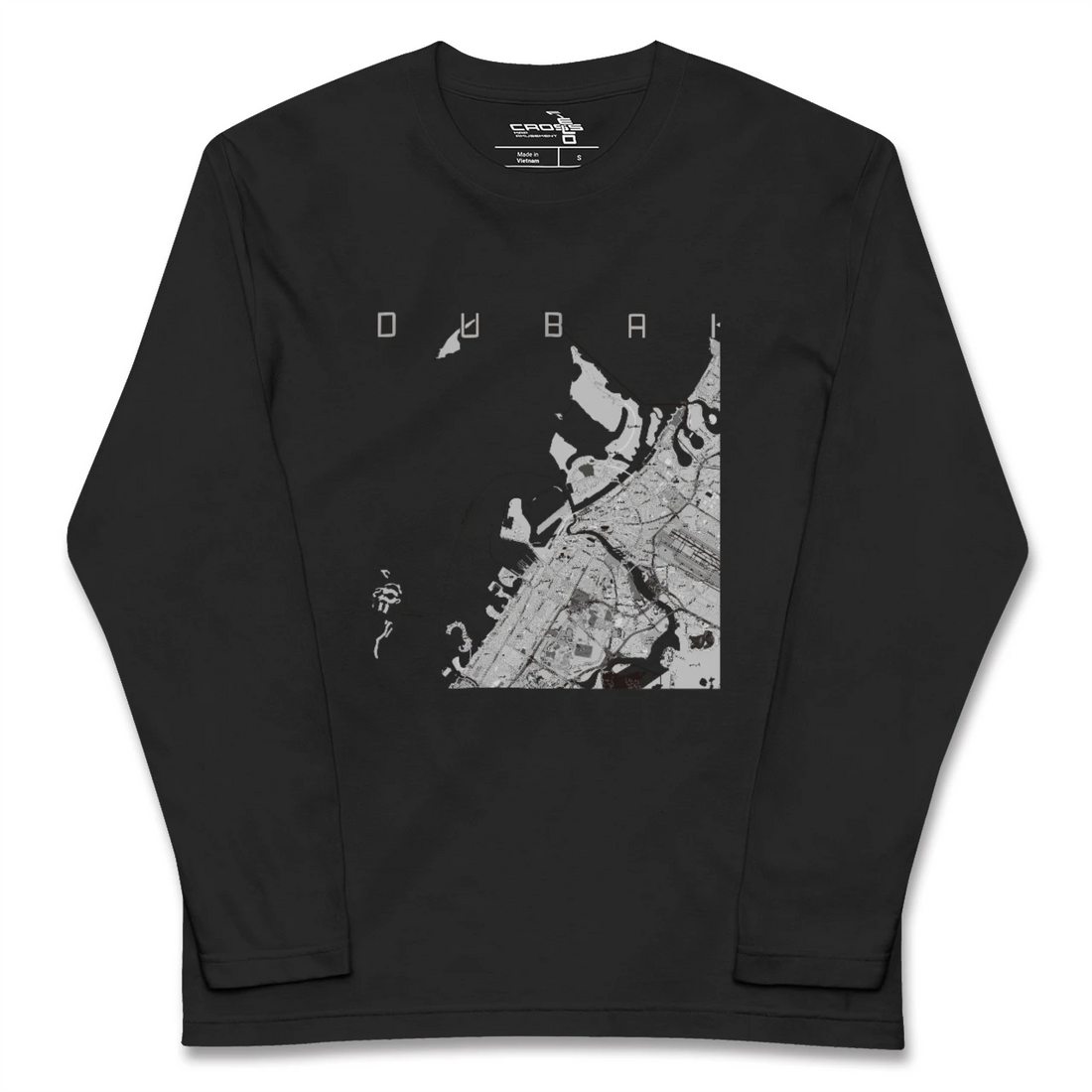 【ドバイ（アラブ首長国連邦）】地図柄ロングスリーブTシャツ