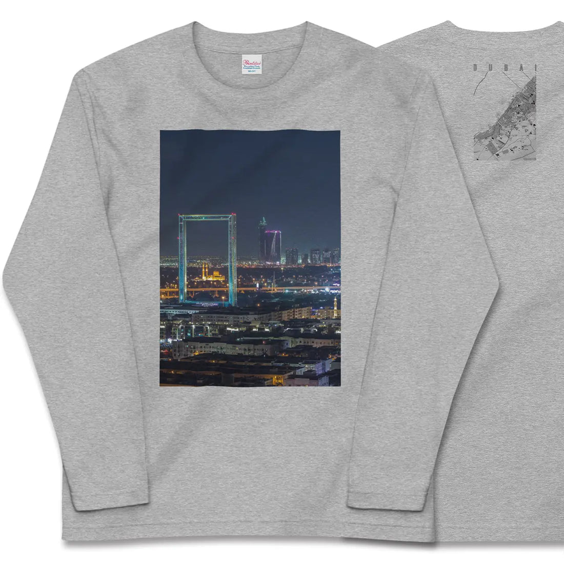 【ドバイ(アラブ首長国連邦)】Map World ロングスリーブTシャツ
