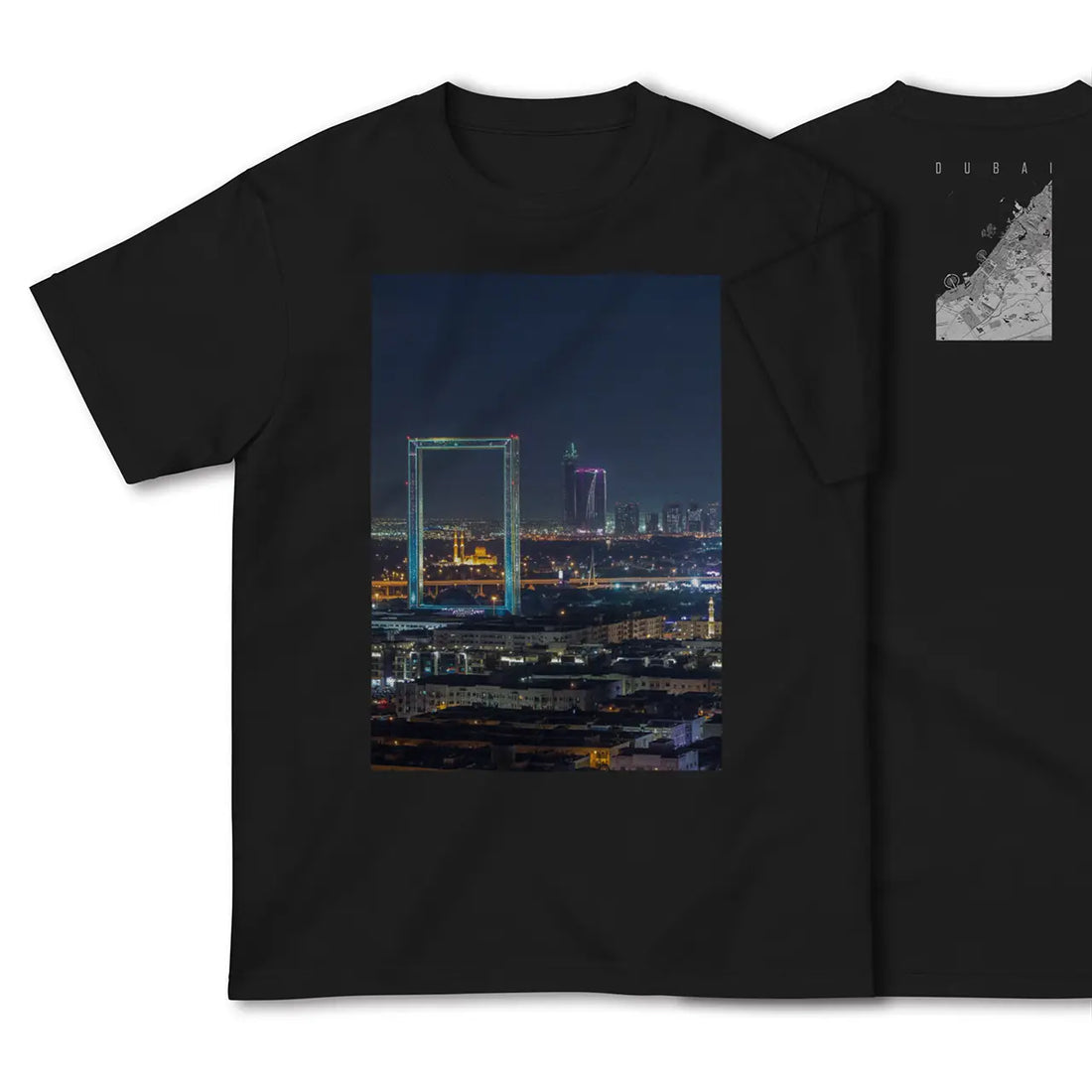 【ドバイ(アラブ首長国連邦)】Map World ハイクオリティTシャツ