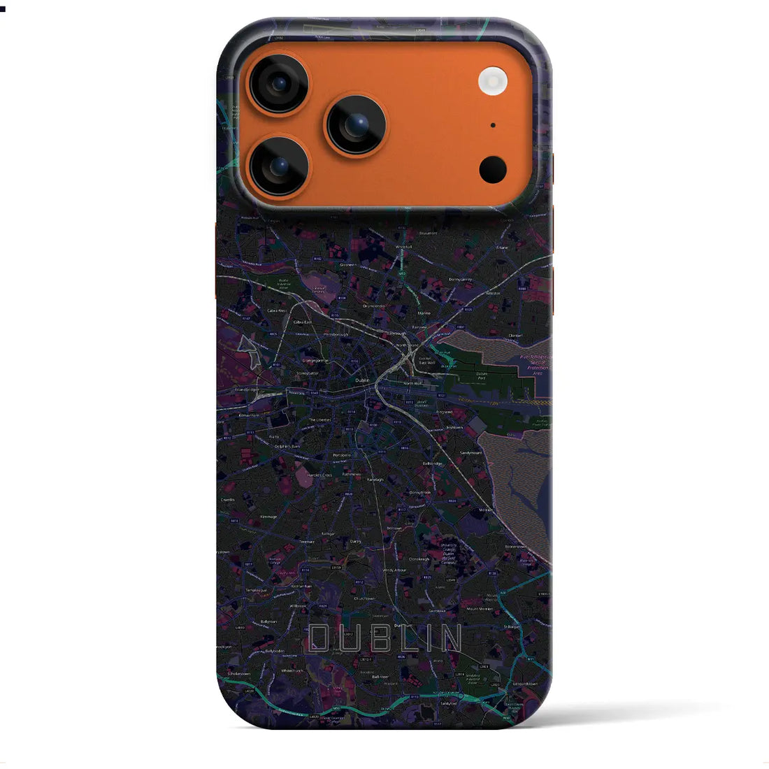 【ダブリン（アイルランド）】地図柄iPhoneケース（バックカバータイプ）