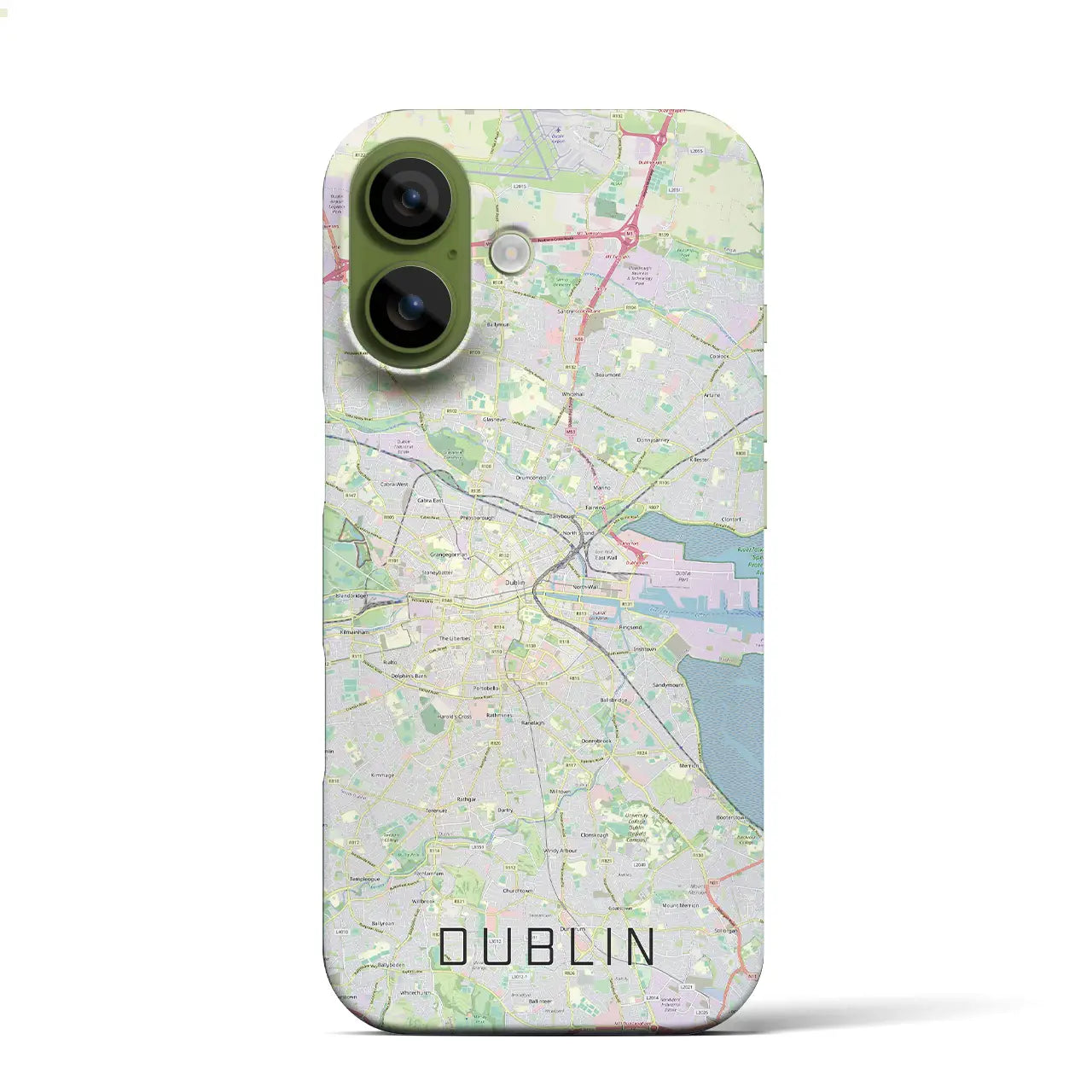 【ダブリン（アイルランド）】地図柄iPhoneケース（バックカバータイプ）ナチュラル・iPhone 17 Pro Max 用