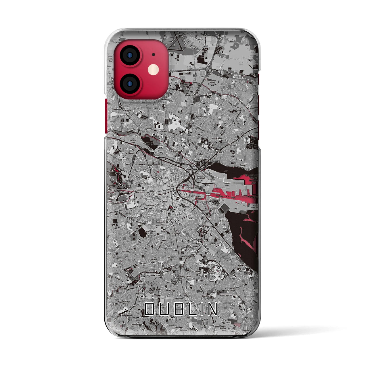【ダブリン（アイルランド）】地図柄iPhoneケース（クリアタイプ）