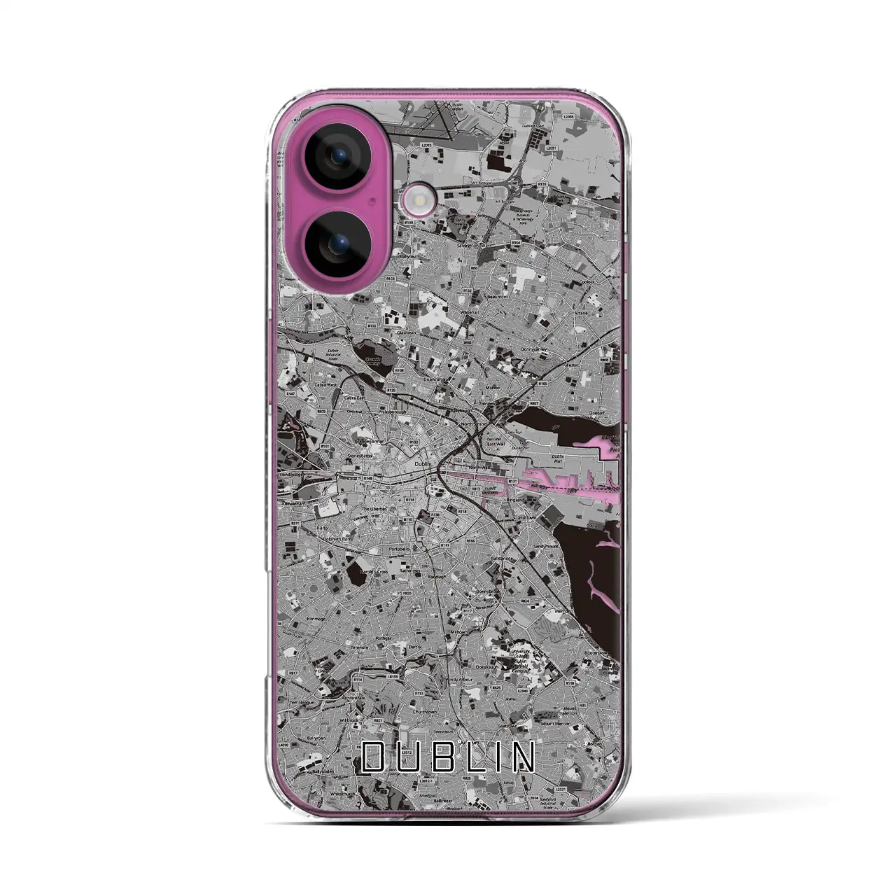 【ダブリン（アイルランド）】地図柄iPhoneケース（クリアタイプ）