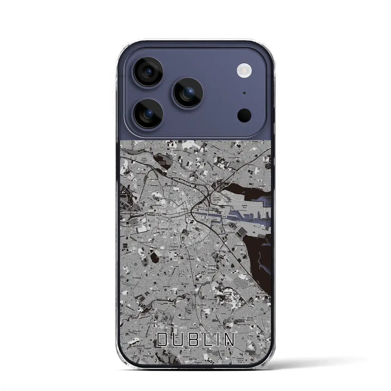 【ダブリン（アイルランド）】地図柄iPhoneケース（クリアタイプ）