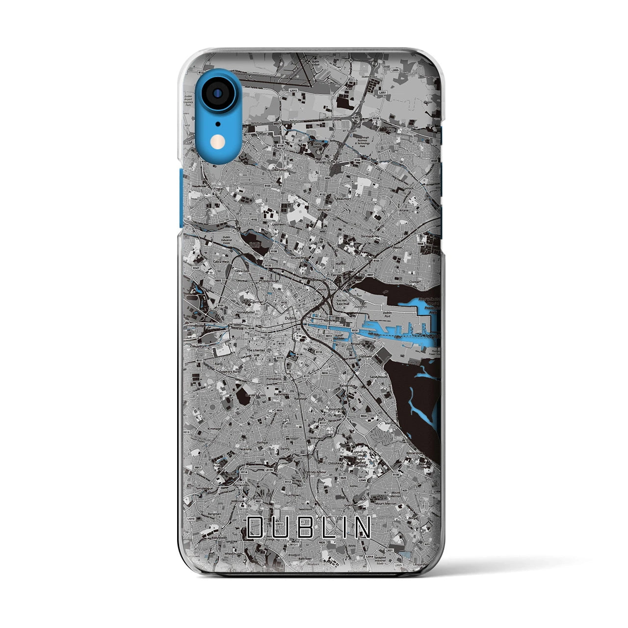 【ダブリン（アイルランド）】地図柄iPhoneケース（クリアタイプ）