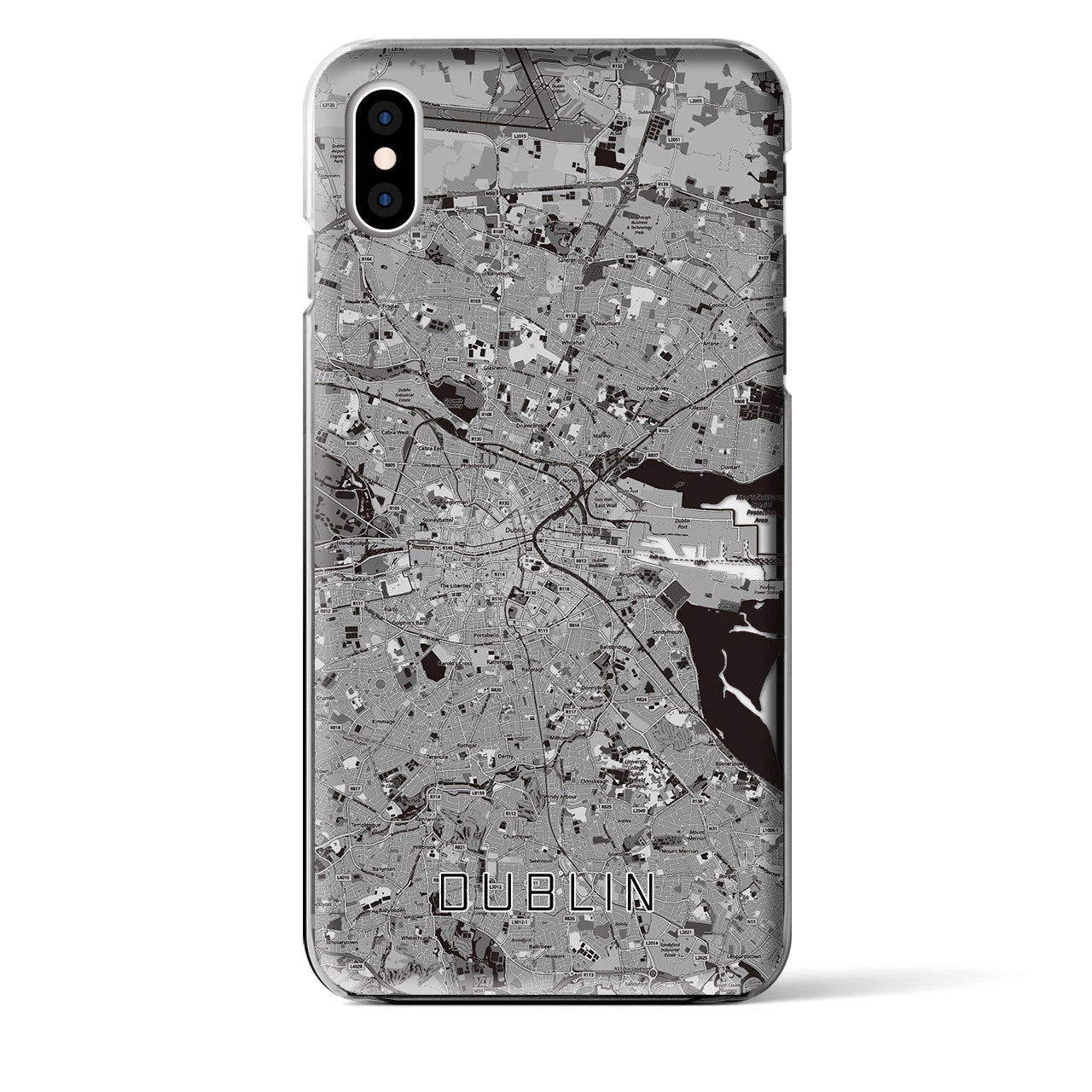 【ダブリン（アイルランド）】地図柄iPhoneケース（クリアタイプ）