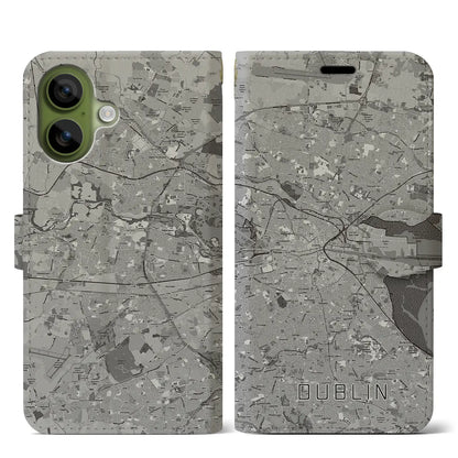 【ダブリン（アイルランド）】地図柄iPhoneケース（手帳タイプ）