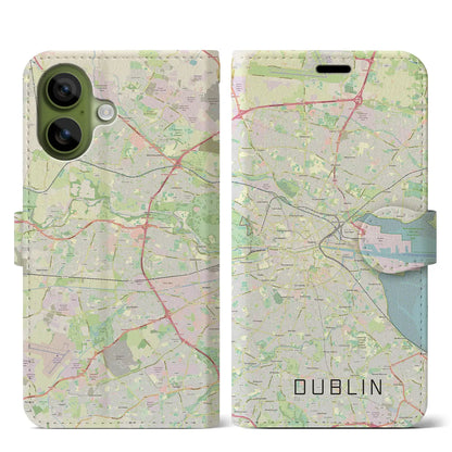 【ダブリン（アイルランド）】地図柄iPhoneケース（手帳タイプ）