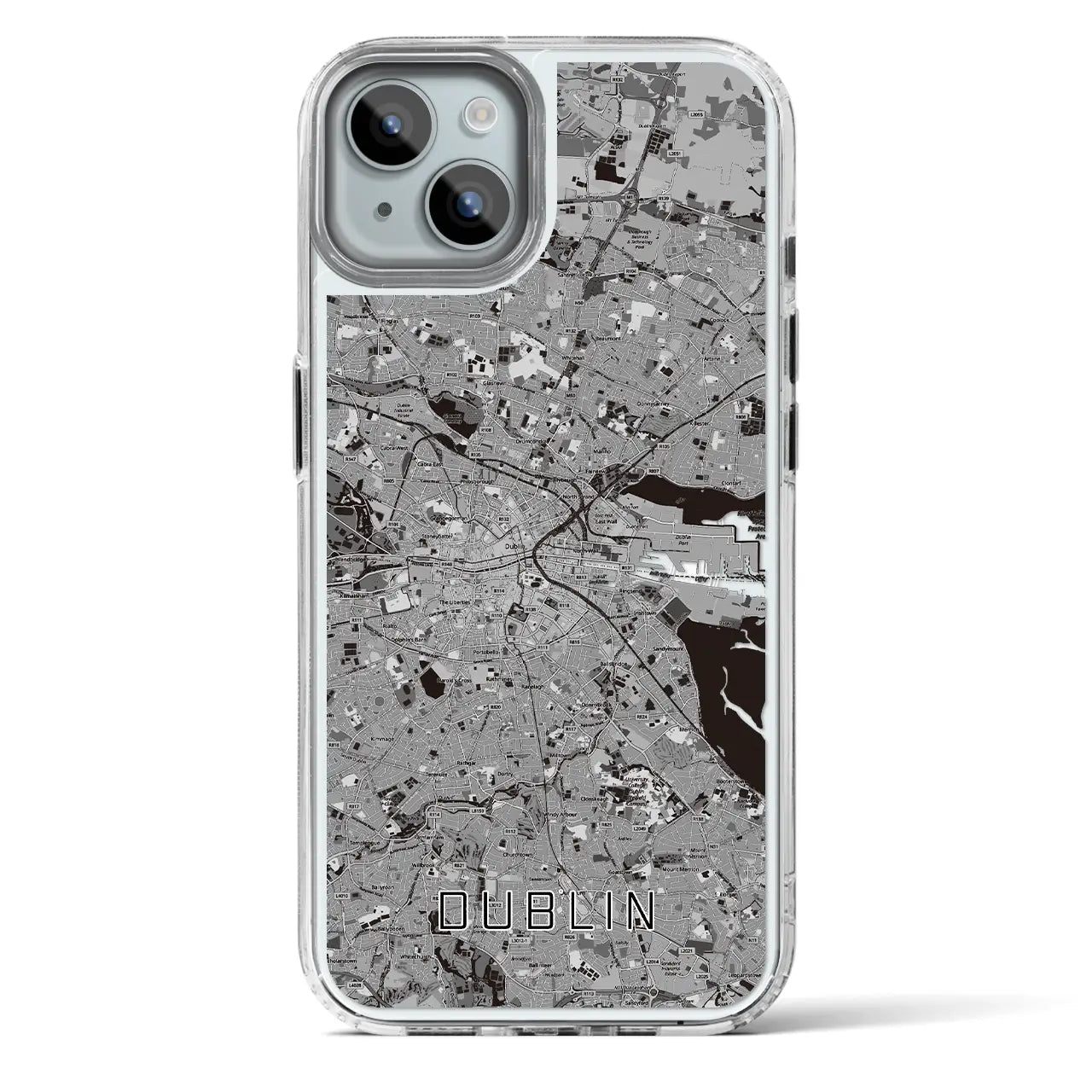 【ダブリン（アイルランド）】地図柄iPhoneケース（MagSafeタイプ）