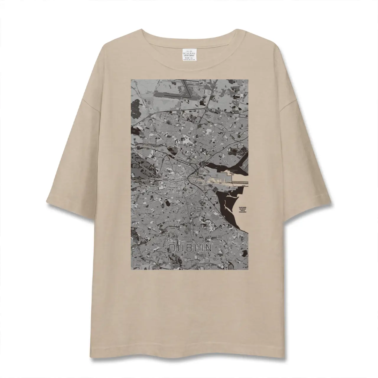 【ダブリン（アイルランド）】地図柄ビッグシルエットTシャツ